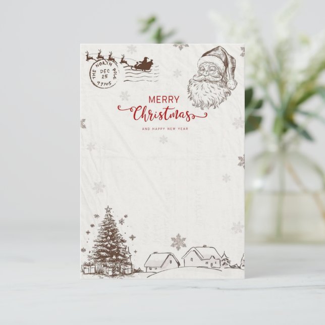 🎅 Santa Claus Christmas Card (Standing Front)