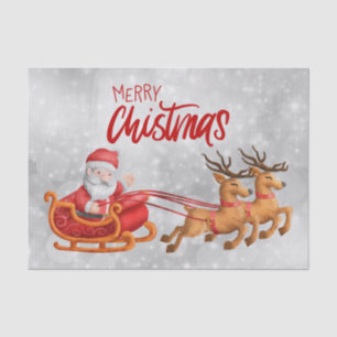 Santa Claus Christmas Cartoon Tissue Paper