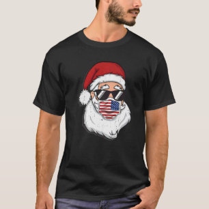 Santa Claus Christmas costume with mask and cool s T-Shirt