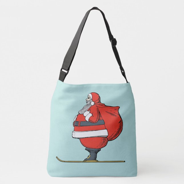 SANTA CLAUS CHRISTMAS CROSS BODY BAG PURSE (Back)
