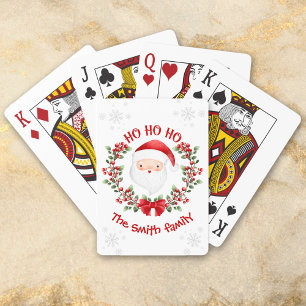Santa Claus Christmas Family Name Playing Cards