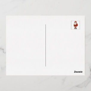 Santa Claus Christmas Flip Flops Foil Holiday Postcard