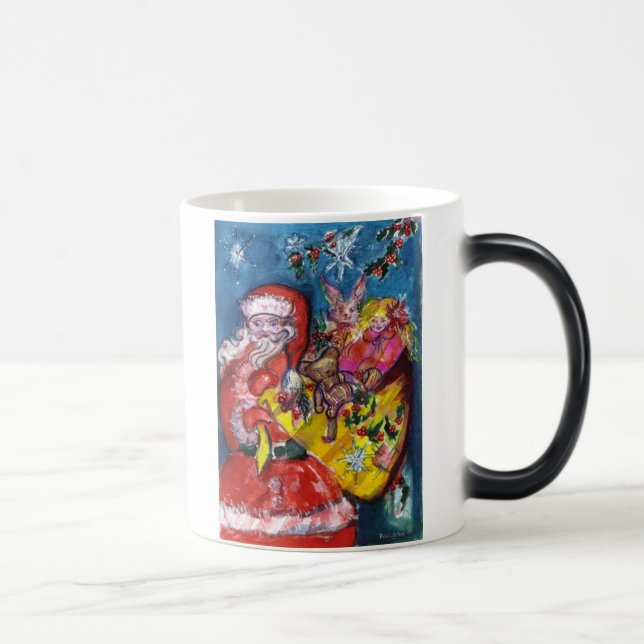 SANTA CLAUS, CHRISTMAS GIFT SACK AND TOYS MAGIC MUG (Right)