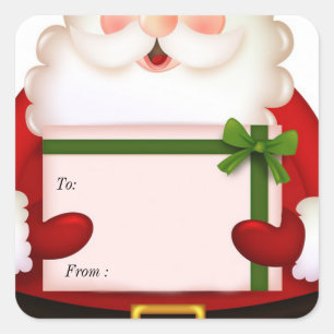 Santa Claus, Christmas Gift Sticker
