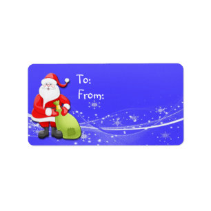 Santa Claus Christmas Gift Tag