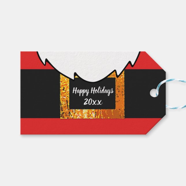 Santa Claus Christmas  Gift Tags (Front (Horizontal))