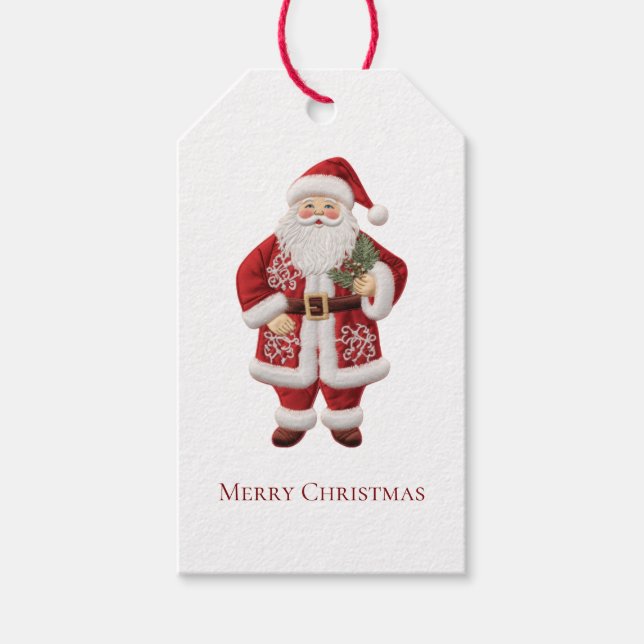 Santa Claus Christmas Gift Tags (Front)