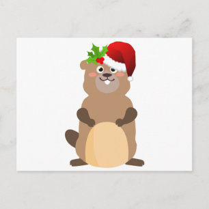 Santa Claus christmas gopher Holiday Postcard