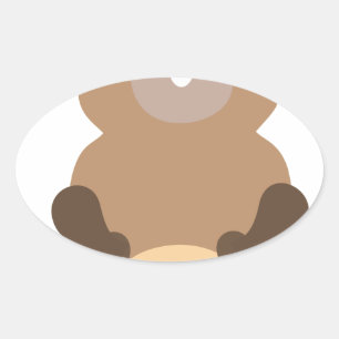 Santa Claus christmas gopher Oval Sticker