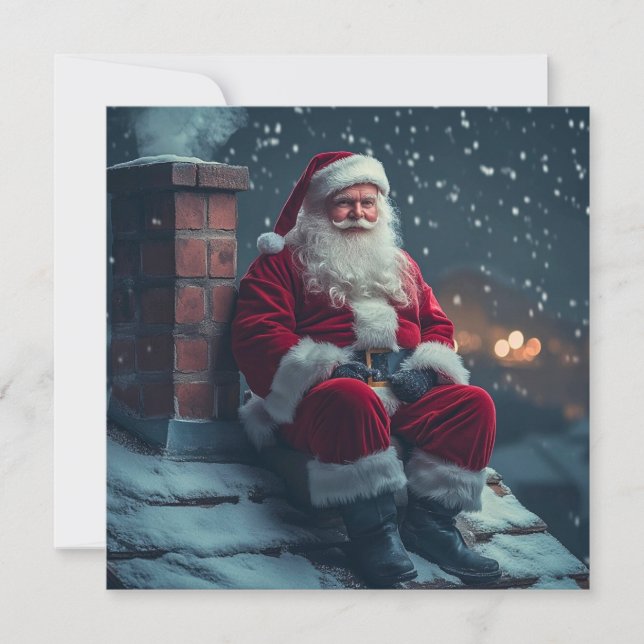Santa Claus Christmas Greeting Card (Front)