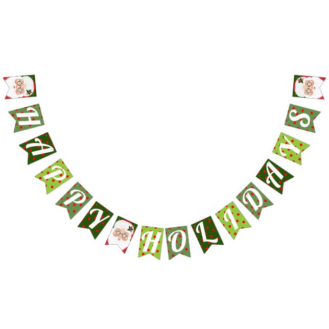 Santa Claus Christmas Happy Holidays Bunting (All)