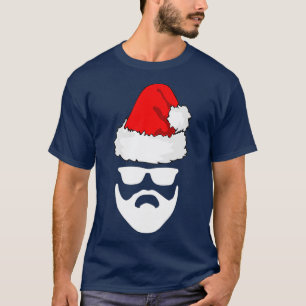 Santa Claus Christmas Hat Beard Sunglasses Christm T-Shirt