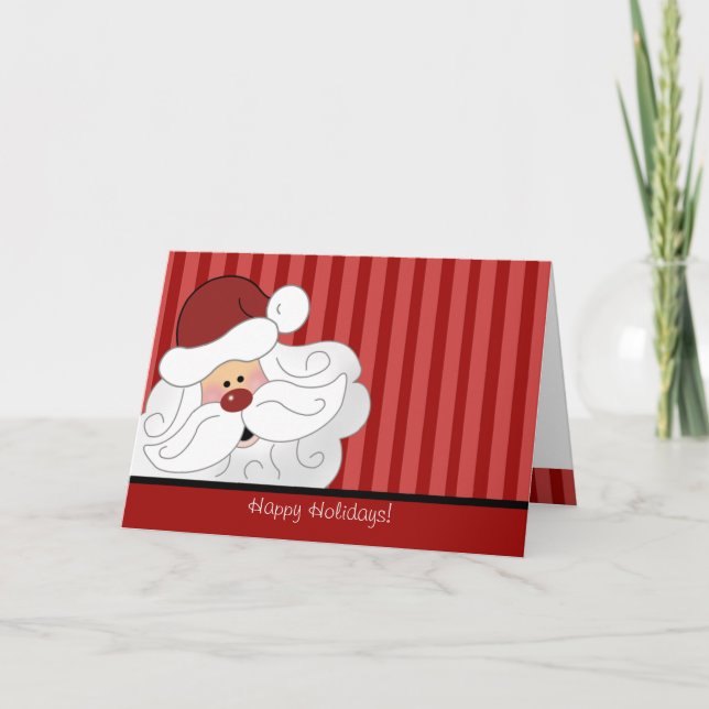 SANTA CLAUS Christmas Holiday Folded Card (Front)