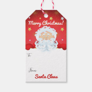 Santa Claus Christmas Holiday Party Gift Tags