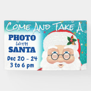 Santa Claus Christmas Holiday Photo Banner