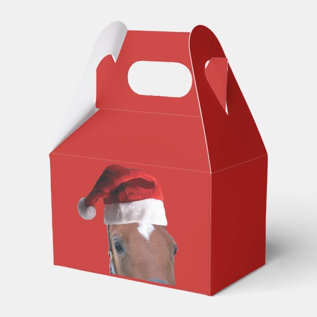 Santa Claus Christmas Horse Favour Box (Front Side)