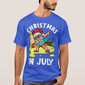 Santa Claus Christmas In July Celebration Summer V T-Shirt