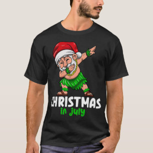 Santa claus christmas in july celebration summer v T-Shirt