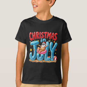 Santa Claus Christmas In July Summer Vibes Beach X T-Shirt