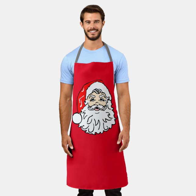 SANTA CLAUS CHRISTMAS KITCHEN APRON (Worn)