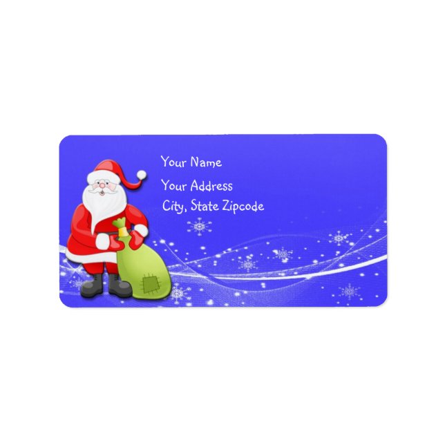 Santa Claus Christmas Label (Front)