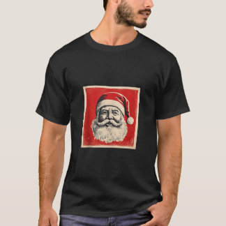 Santa Claus Christmas Motif Vintage Retro Santa Cl T-Shirt