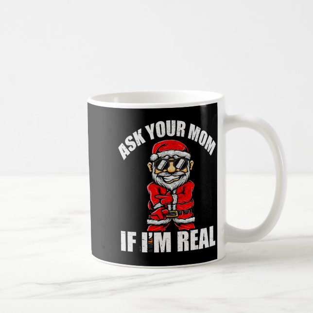 Santa Claus Christmas Naughty Shirt Adult Santa Cl Coffee Mug (Right)