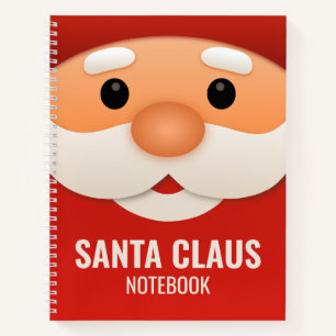 Santa Claus Christmas Notebook Hardcover 