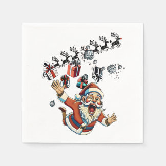 Santa Claus Christmas Paper Cup Napkin