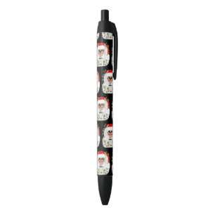 Santa Claus Christmas Party Favour Black Ink Pen