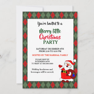 Santa Claus Christmas Party Invitation