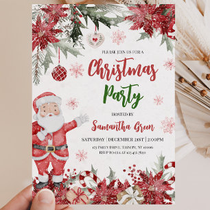 Santa Claus Christmas Party Invitation
