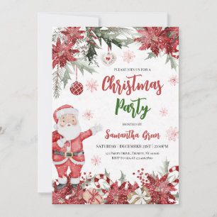 Santa Claus Christmas Party Invitation