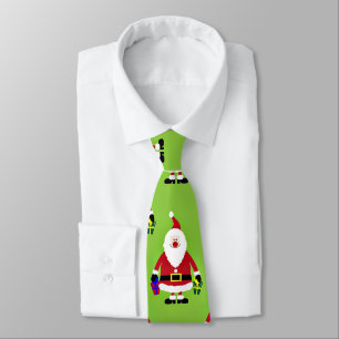 Santa Claus Christmas Pattern Tie