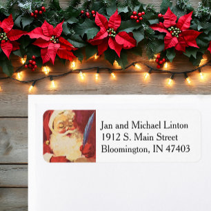 Santa Claus Christmas Personalise Return Address