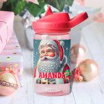 Santa Claus Christmas Personalised Kids Name Water Bottle<br><div class="desc">Santa Claus Christmas Personalised Kids water bottle</div>