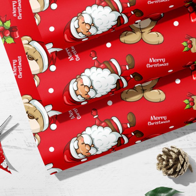 Santa Claus | Christmas Red Wrapping Paper (Creator Uploaded)
