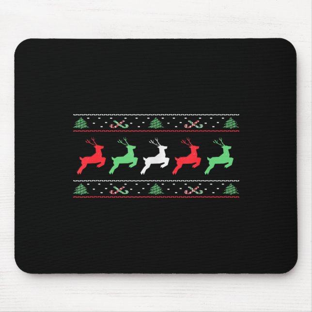 Santa Claus Christmas Reindeer Horn Xmas Christmas Mouse Mat (Front)