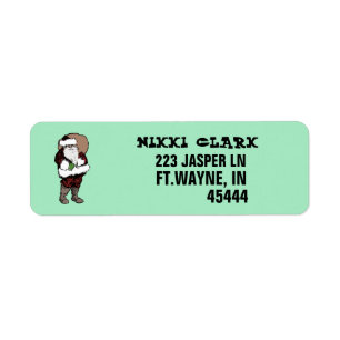 SANTA CLAUS CHRISTMAS RETURN ADDRESS LABELS