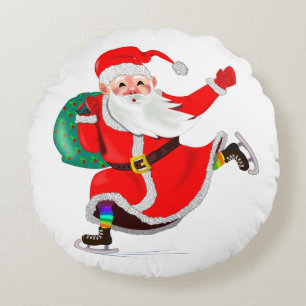 Santa Claus Christmas Round Pillow