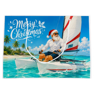 Santa Claus Christmas Sailling Large Gift Bag