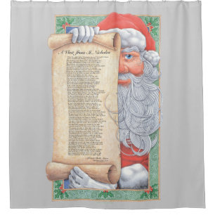 Santa Claus Christmas Shower Curtain