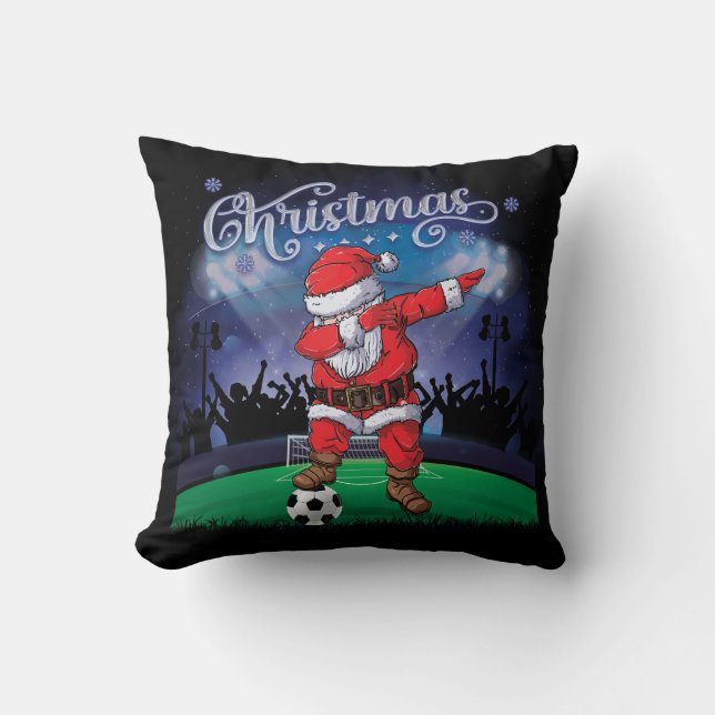  Santa Claus Christmas Soccer Cushion (Front)