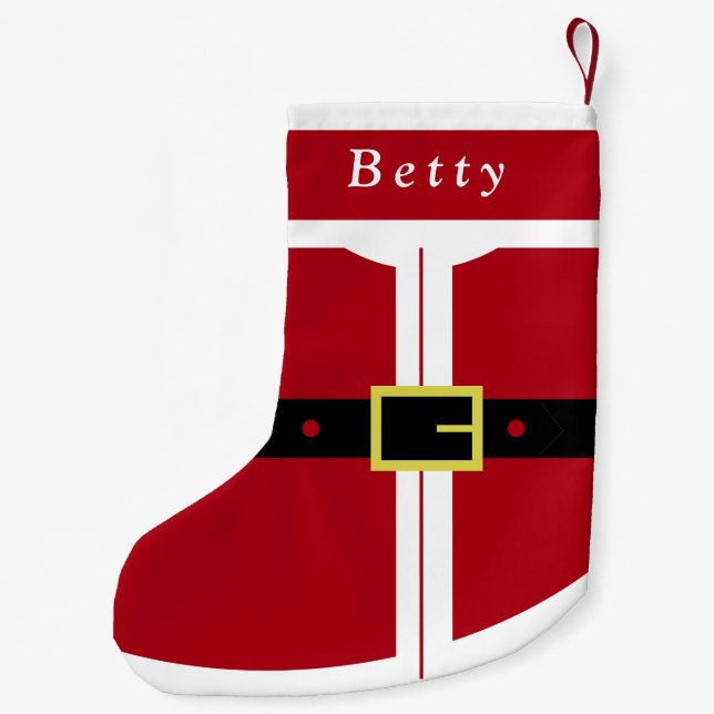 Santa Claus Christmas Stocking Personalised Name (Back)