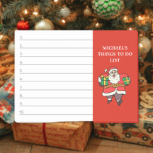 Santa Claus Christmas Things To Do Custom Name