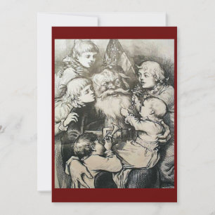 Santa Claus Christmas Thomas Nast Harpers 1880s Holiday Card