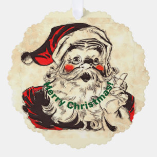Santa Claus - Christmas  Tree Decoration Card