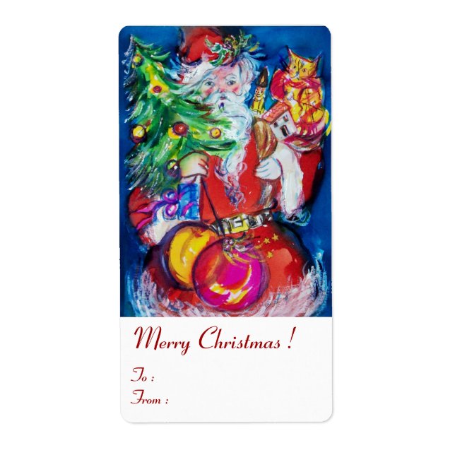 SANTA  CLAUS ,CHRISTMAS TREE TOYS AND GIFTS Whıte (Front)