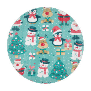 Santa Claus Christmas Vintage Pattern Cutting Board