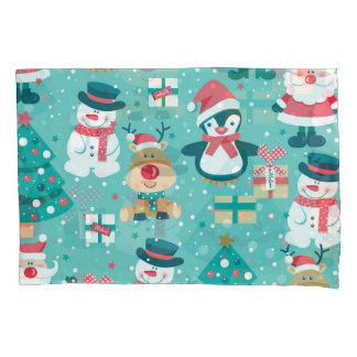 Santa Claus Christmas Vintage Pattern Pillowcase